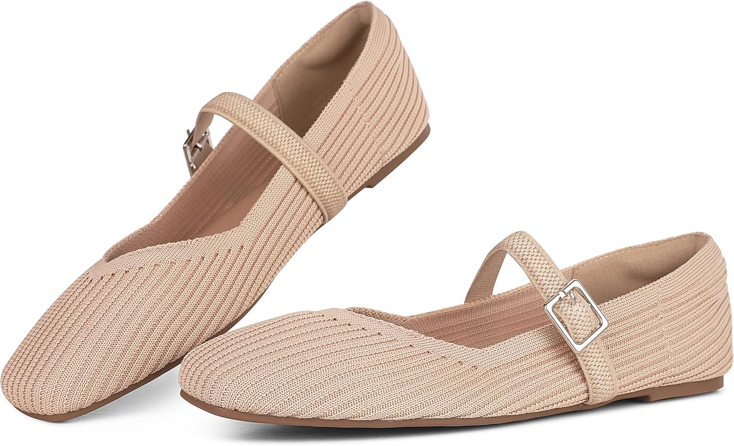 CELNEPHO Flats for Women Square Toe Ballet Flats Shoes Comfortable